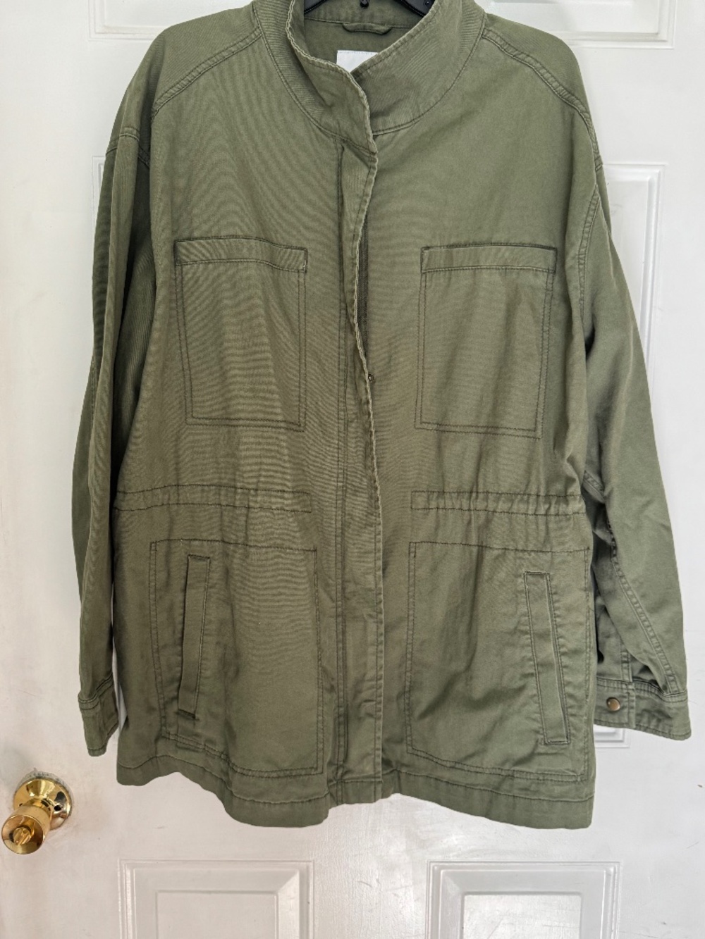 Old Navy Olive Green Utility Field Jacket Cinched Waist XXL